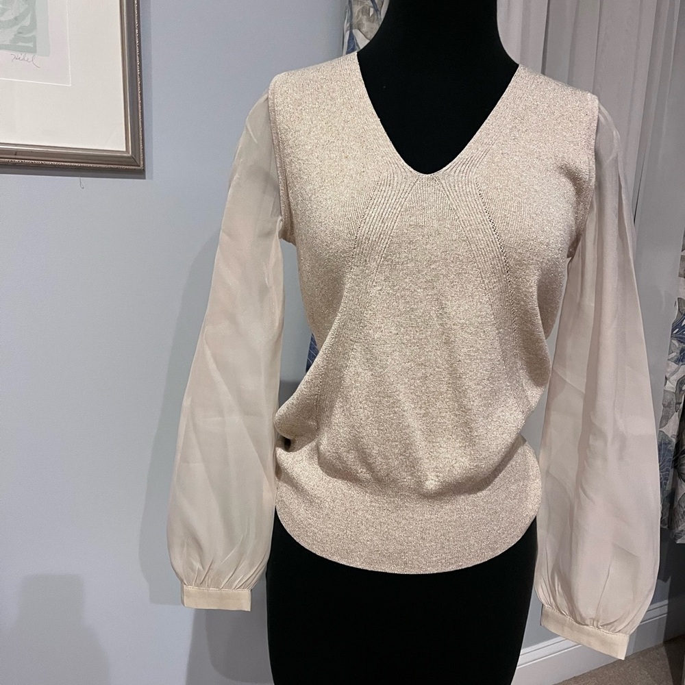 Festive gold sparklingly top
